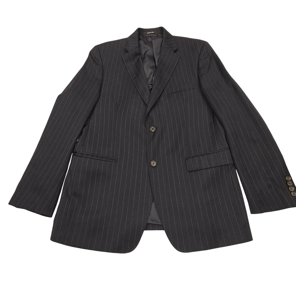 Lauren Ralph Lauren Slim Fit Blazer Mens 42R Wool Pinstripe Suit Jacket Coat